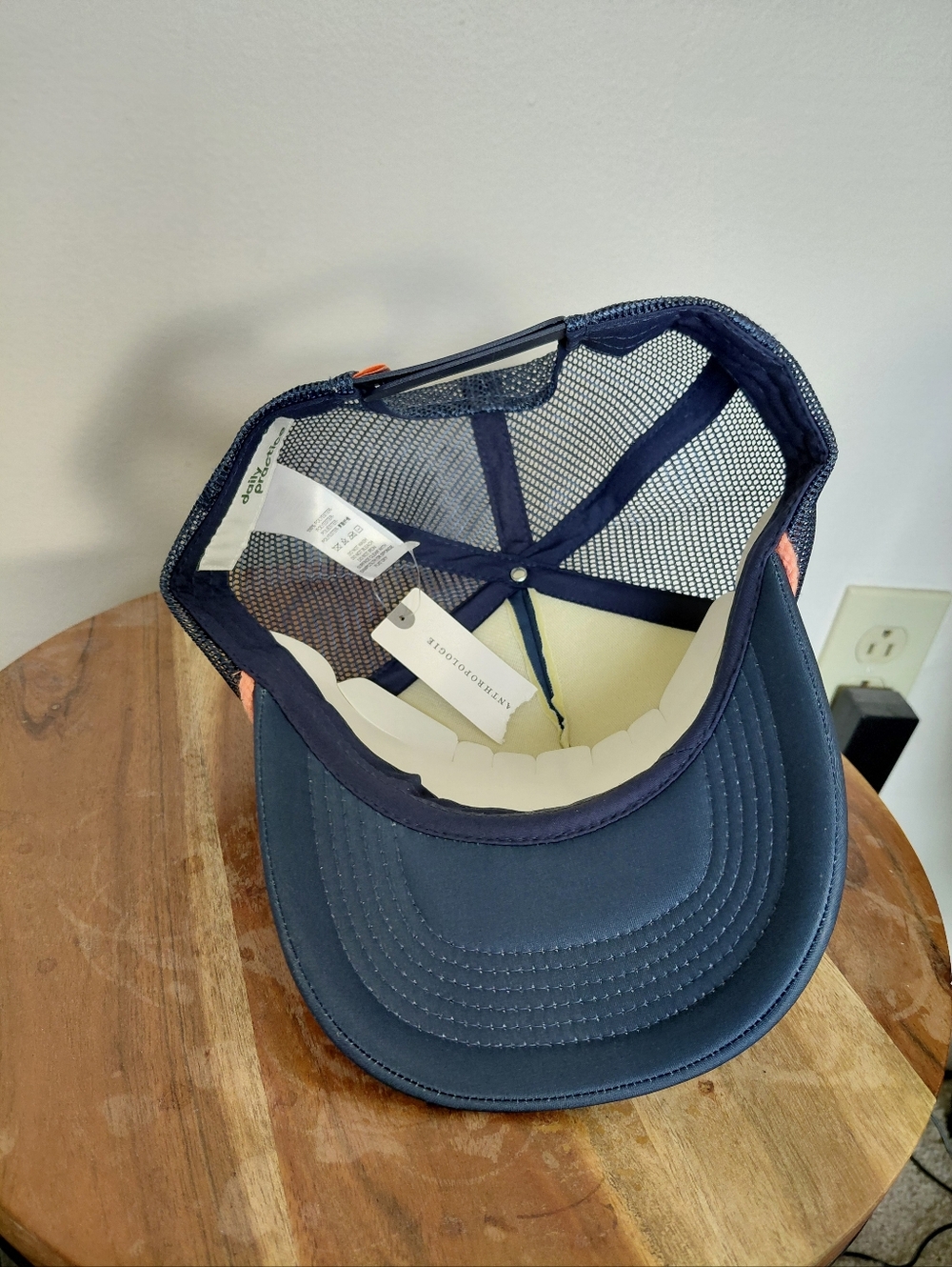 Daily Practice Planks Now Wine Later Funny Navy Blue/Black Trucker Hat OS - Picture 5 of 6